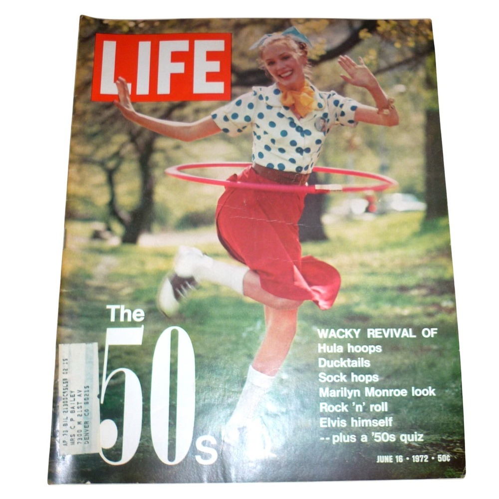 Vintage LIFE Magazine June 16 1972 The 50s Revival Hula Hoops Elvis Presley